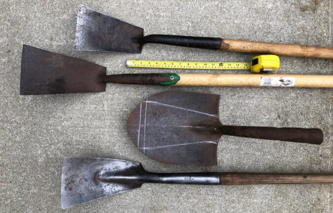 Photo of fishtail spade from a round pointed shovel